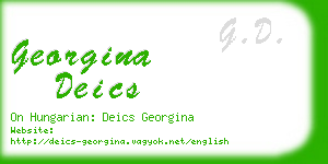 georgina deics business card